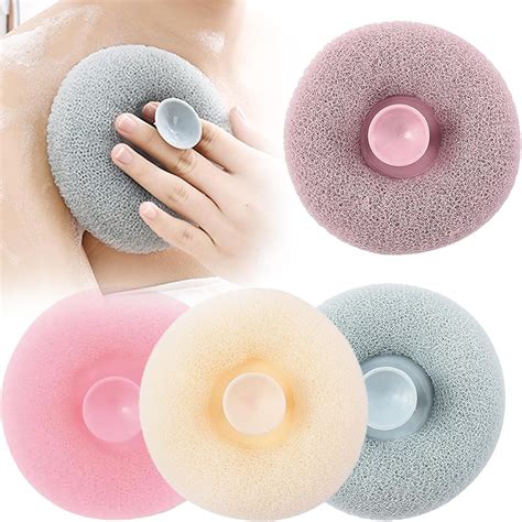 4pcs Exfoliating Shower Brushes Bath Sponge Cleaning Brush Super Soft