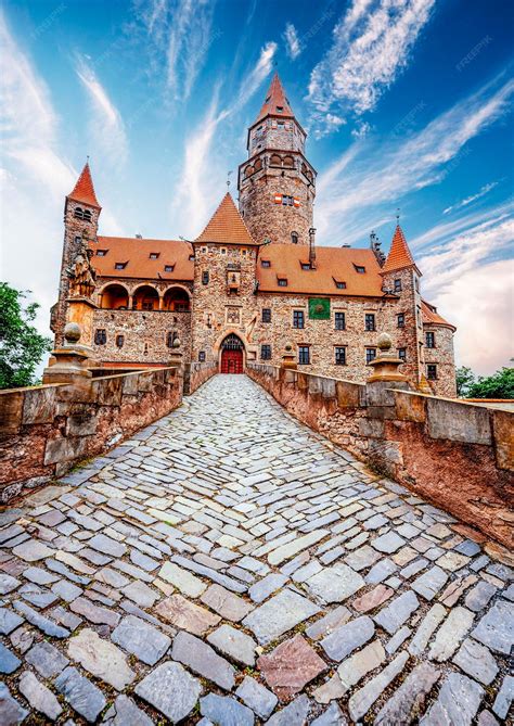 Premium Photo | Bouzov castle fairytale castle in czech highland