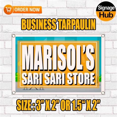 SARI SARI STORE BUSINESS TARPAULIN CUSTOMIZED Your Design 3ft X 2ft