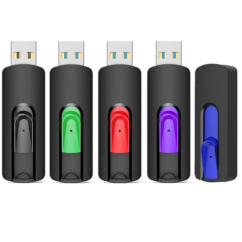 KOOTION 5 Pack 64GB USB Flash Drives Retractable Slide USB 2 0 Thumb