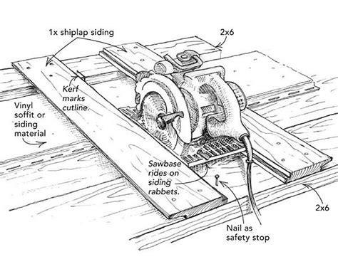 A site-made saw guide for cutting vinyl - Fine Homebuilding