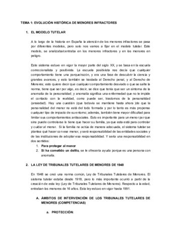 TEMA 1 EVOLUCION HISTORICA DE MENORES INFRACTORES Pdf