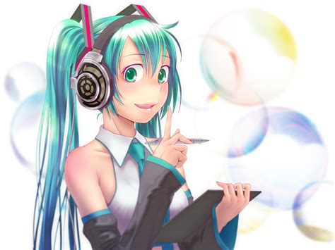 Hatsune Miku Twintails Vocaloid Anime