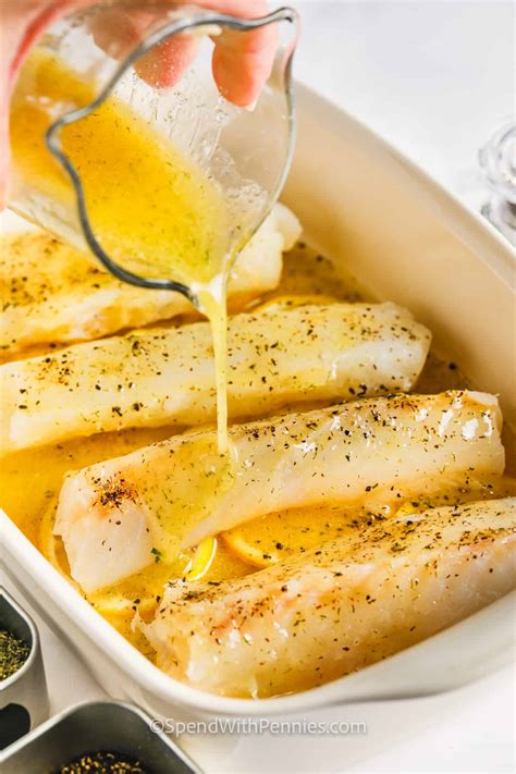 Lemon Garlic Butter Baked Cod Be Yourself Feel Inspired