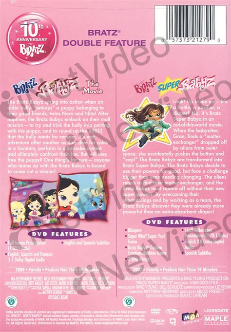 Bratz Babyz The Movie Super Babyz Double Feature On Dvd Movie