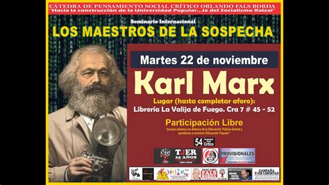 A Sesi N Seminario Los Maestros De La Sospecha Marx Nietzsche