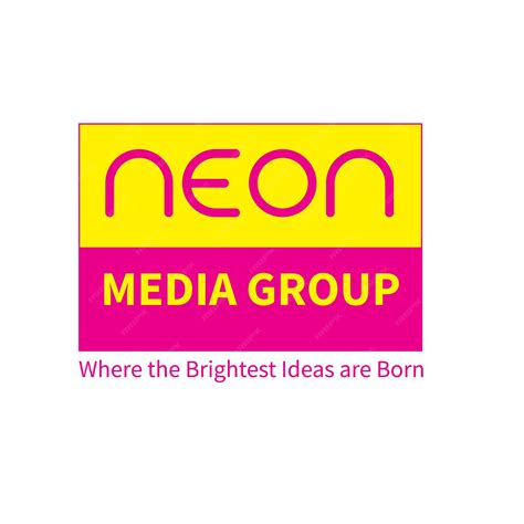 Premium Vector Neon Media Group Logo