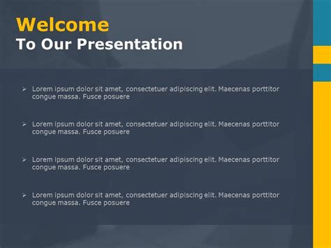 Welcome Slide in PPT PowerPoint Template