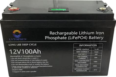 12V 12.8V 100Ah Lithium (LiFePO4) – LVTOPSUN – Triforce Solar Company