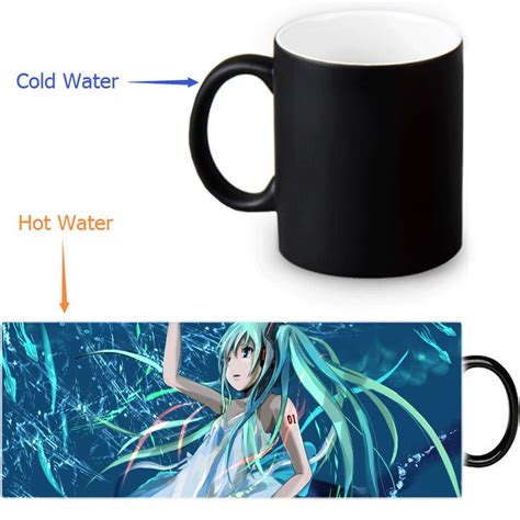 Hatsune Miku Magic Mugs Coffee Mug Cold Hot Heat Reveal Cup Cold Hot Heat Changing Color Magic
