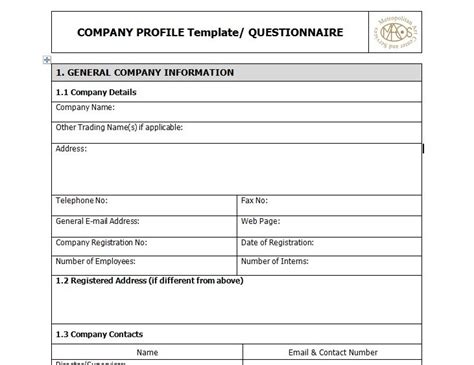 8+ Company Profile Template: Free Editable Documents Samples (Word, PDF ...