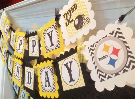 Popular Items For Nfl Birthday On Etsy Birthday Steelers Happy