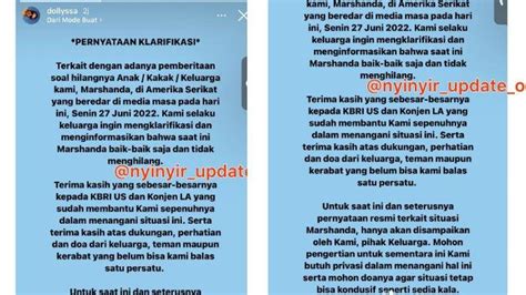 Kabar Marshanda Hilang Dibantah Sang Adik Beri Klarifikasi Dan Ungkap