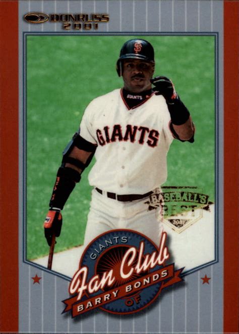 2001 Donruss Baseball S Best Bronze 202 Barry Bonds FC EBay