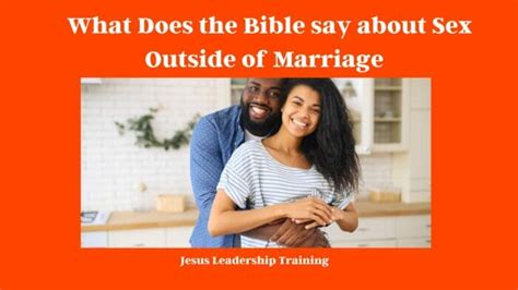 What Does The Bible Say About Sex Outside Of Marriage Sex Sexual