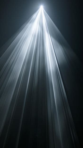 Premium Photo Rays Of Light Shining Upwards In Dark Background