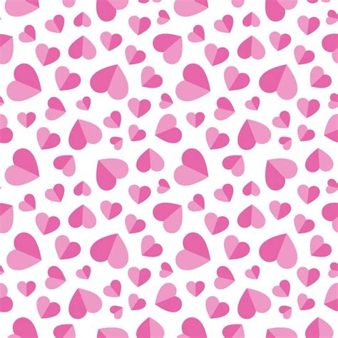 Premium Vector | Seamless pattern with pink hearts