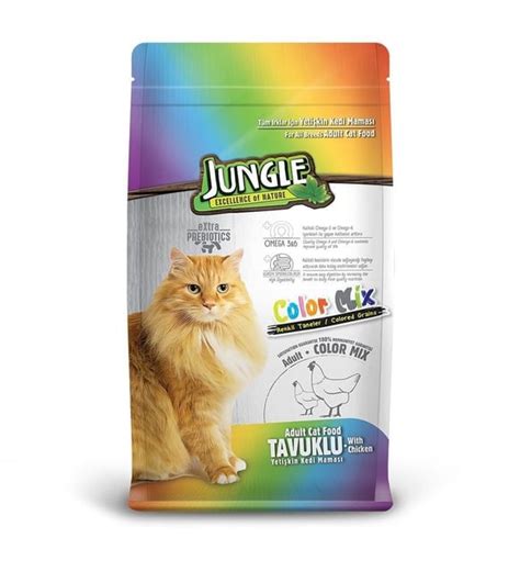 Jungle Colormix Tavuklu Kedi Maması 15 Kg