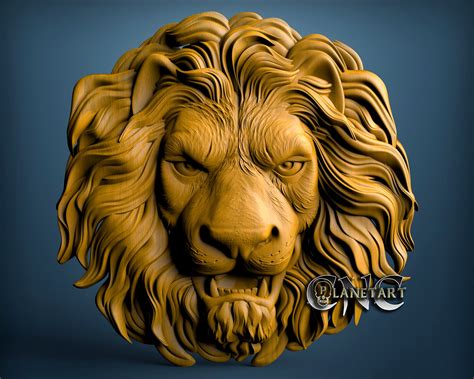 Lion Modelo STL 3D Grabador de enrutador CNC Artcam Etsy México