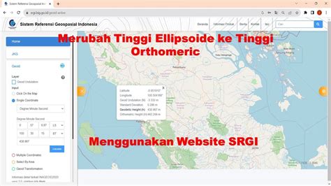 Tutorial Merubah Tinggi Ellipsoide Ke Tinggi Orthometric Tutorial