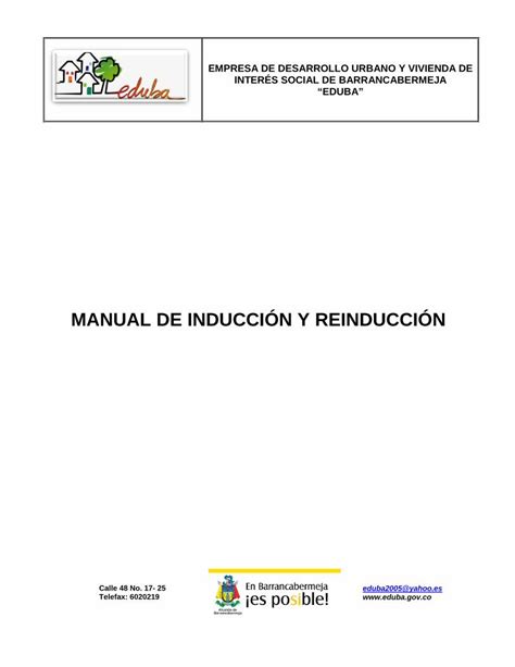 Pdf Manual De Inducci N Y Reinducci N Manual De Inducci N Y