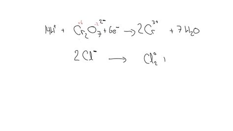 Write A Balanced Ionic Equation For The Redox Reaction Between Acidified Heptaoxodichromate Vi