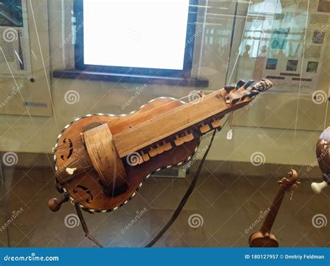 Medieval Stringed Musical Instrument Exhibit At The Museum Of The