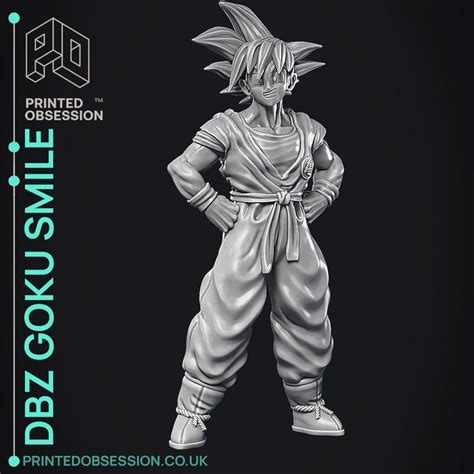 3d Printable Goku Smiling Dragon Ball Z Fan Art By Printed Obsession