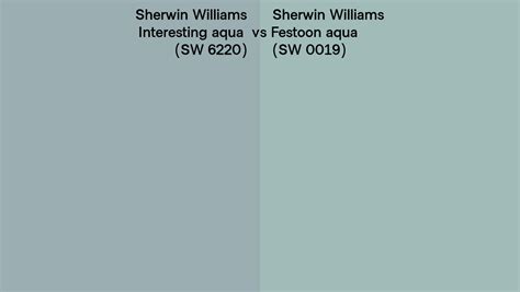 Sherwin Williams Interesting Aqua Vs Festoon Aqua Side By Side Comparison