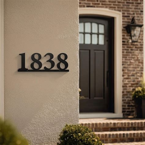 custom metal house numbers sign modern outdoor address plaque
