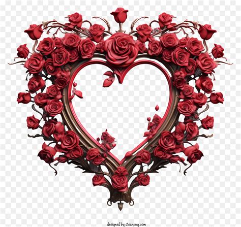 Les Roses Rouges En Forme De Coeur Amour Et Affection PNG Les Roses