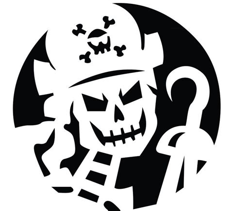 Pirate Skeleton Pumpkin Stencil Pumpkin Pattern Pumpkin Template