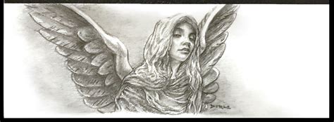 Angel Wings Pencil Drawing