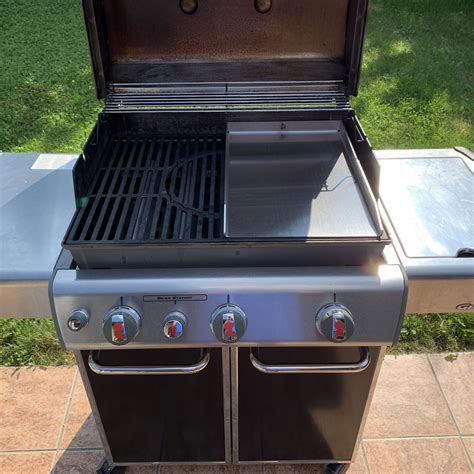 Edelstahl Grillplatte Plancha 48 x 34cm für Weber Genesis 2 und