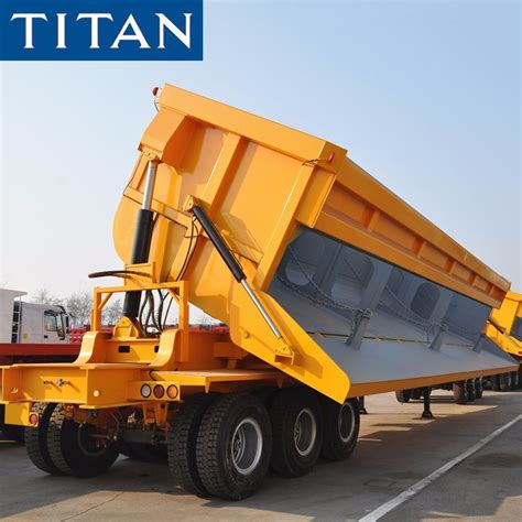 3 Axle 70 Tons Hydraulic Side Dump Tipper Semi Trailer For Sale China