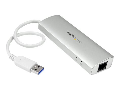 StarTech.com 3-Port USB 3.0 Hub with Gigabit Ethernet - Up to 5Gbps ...