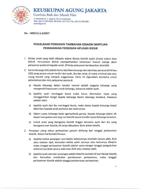 Petunjuk Pengisian Form Biduk Pdf