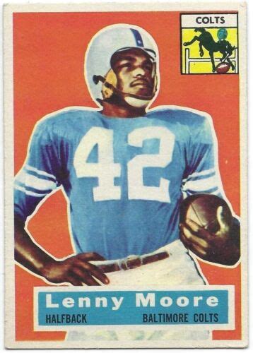 Topps Lenny Moore Rc Baltimore Colts Rookie Hof Clean Ebay