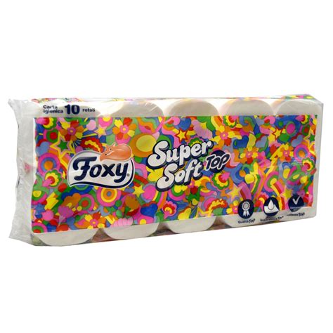 Toilet Paper Foxy Supersoft 10 Rolls 1 Pack Megatek