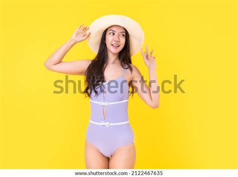 Beautiful Sexy Asian Woman Bikini Smiling Stock Photo 2122467635 Shutterstock