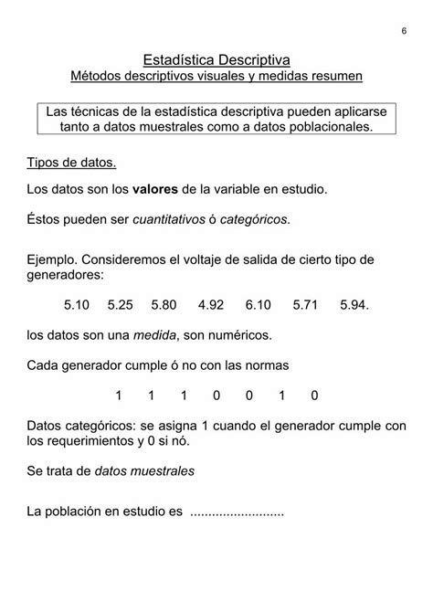 Pdf M Todos Descriptivos Visuales Y Medidas Resumen Tipos De