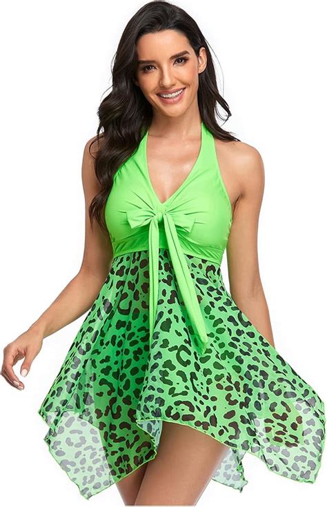 Bikini Dames Badpak Buikweg Tankini Set Badjurk Halterhouder Met Slip