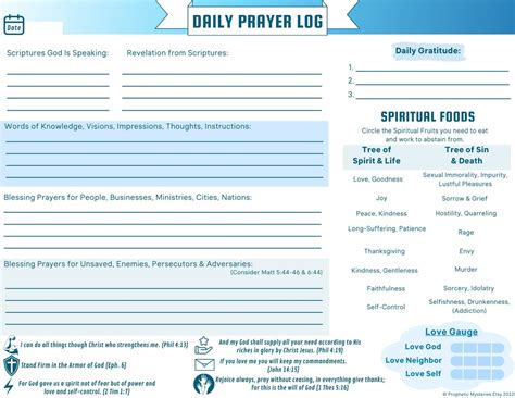 Men S Daily Prayer Journal Printable Daily Christian Journal Diy Prayer