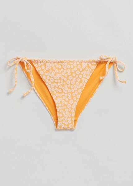 Other Stories Textured Bikini Tie Briefs Lemon AndOtherStoriesUS