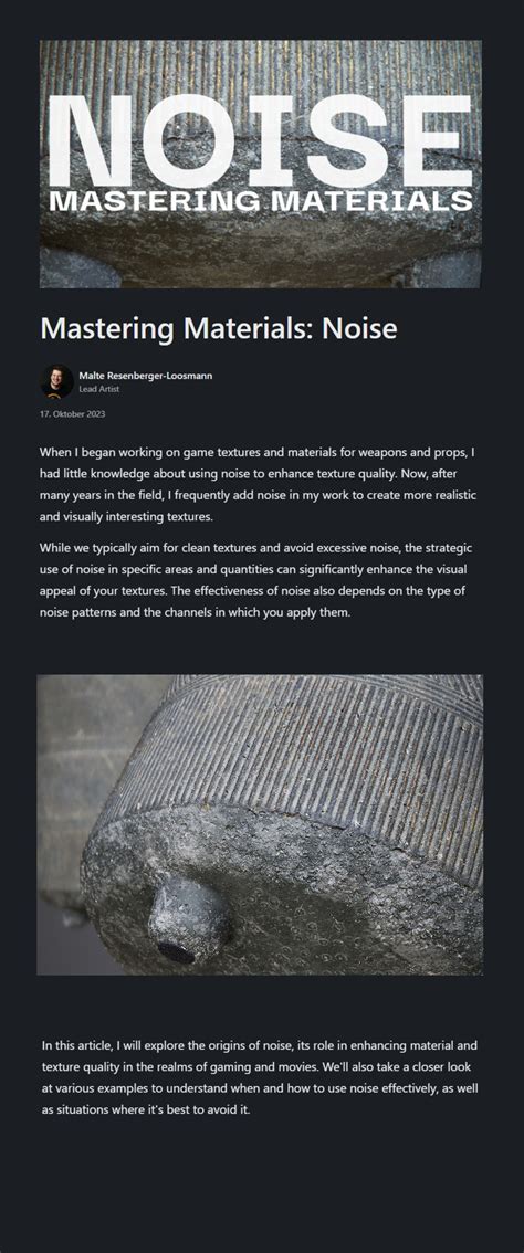 ArtStation - Mastering Materials: Noise | Game textures, 3d modeling