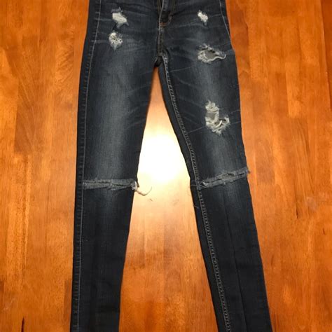 Hollister Super Skinny Hi Rise Distressed Jeans R Gem