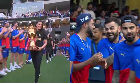 Videos Rcb Men Give Guard Of Honour To Smriti Mandhana S Wpl Champions