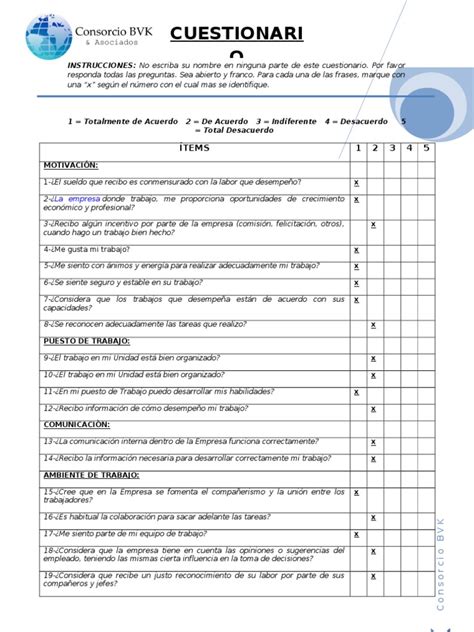 Encuesta Diagnostico Pdf Salario Cuestionario