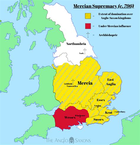 Maps Of Anglo Saxon England The Anglo Saxons