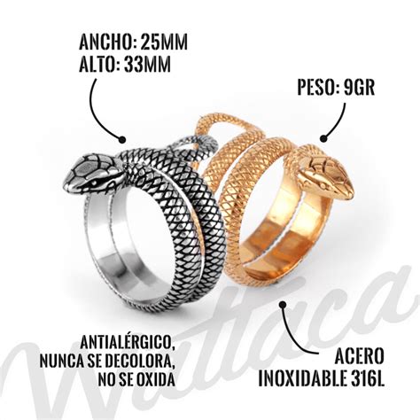 Anillo Serpiente Acero Inoxidable L En Wattaca Lima Per